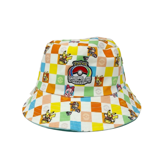 Exclusive Pokemon worlds 2025 Colorful checkered bucket hat