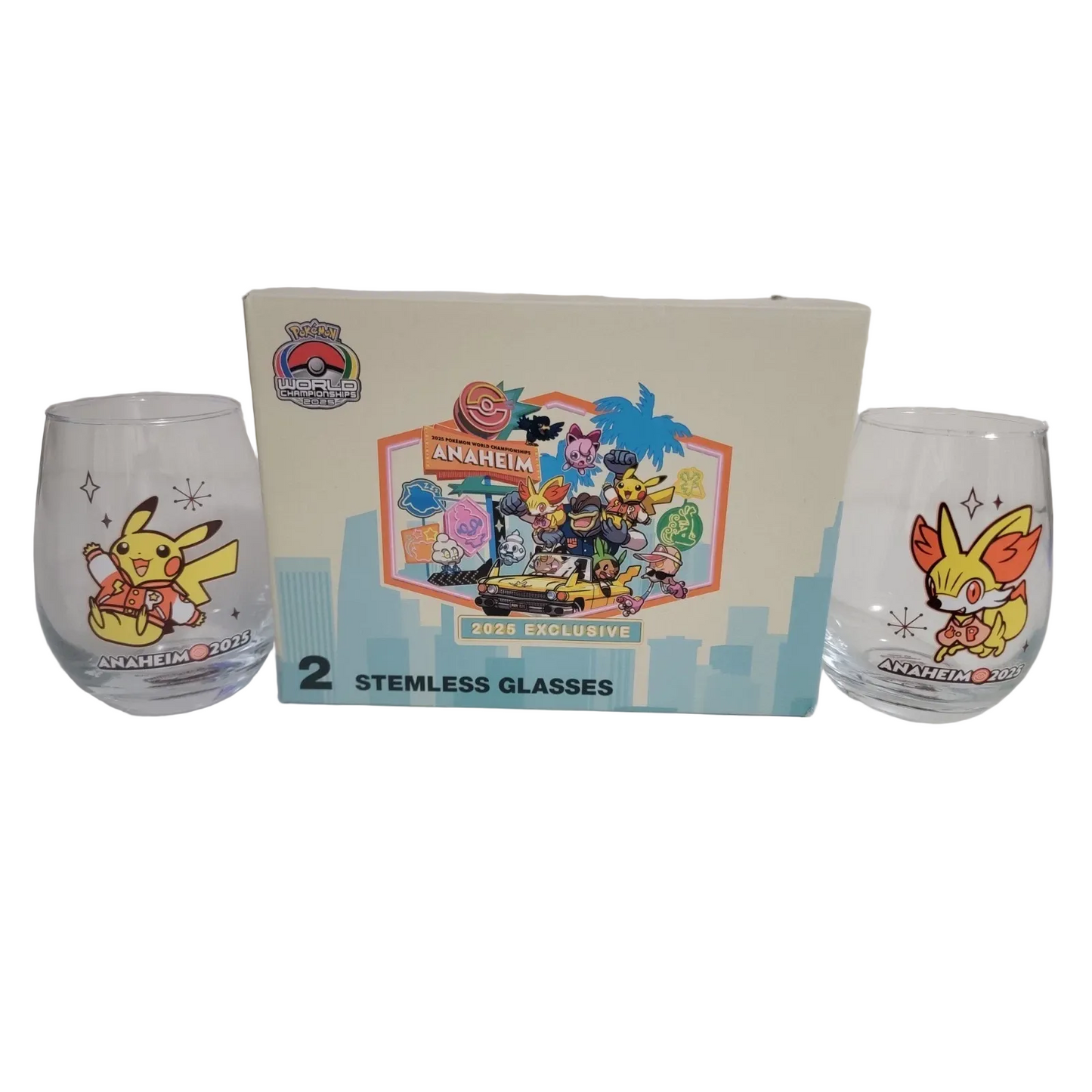 Pokemon Worlds 2025 - Stemless Glasses