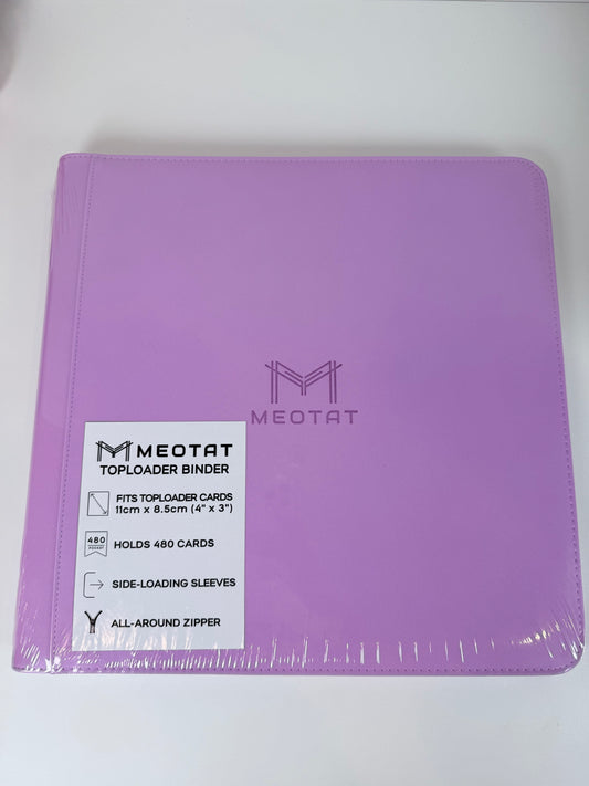 Meotat TCG Top Loader Zip Binder – 12 Pocket Card Binder (480 Slot)