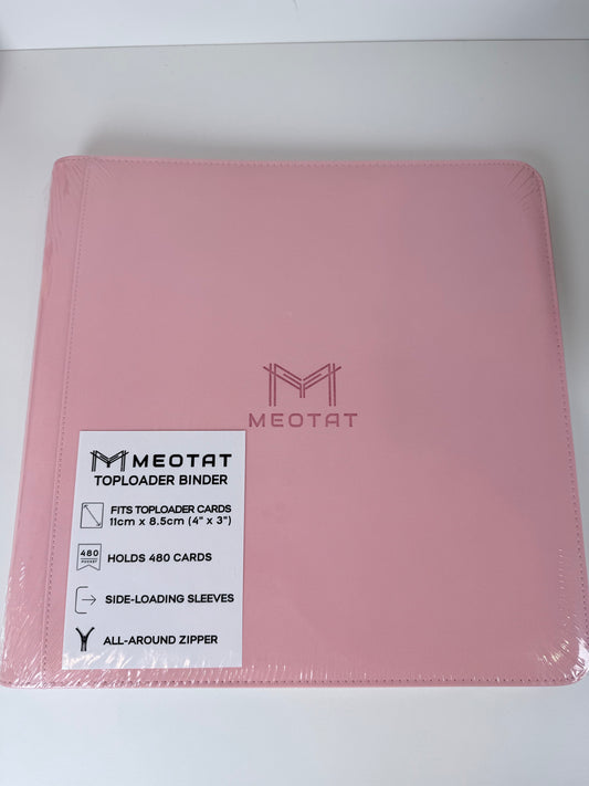Meotat TCG Top Loader Zip Binder – 12 Pocket Card Binder (480 Slot)