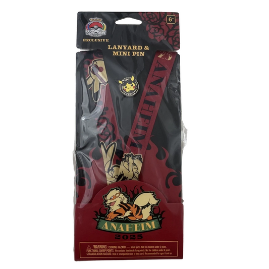Pokemon Worlds 2025 - Lanyard & Pins Arcanine Rockabilly