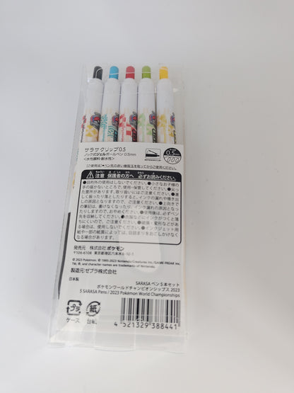 Pokemon Worlds 2023 5 pen set - Sarasa