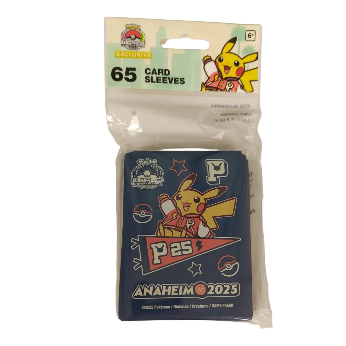 Pokemon Worlds 2025 - Pikachu Varsity Card Sleeves (65)