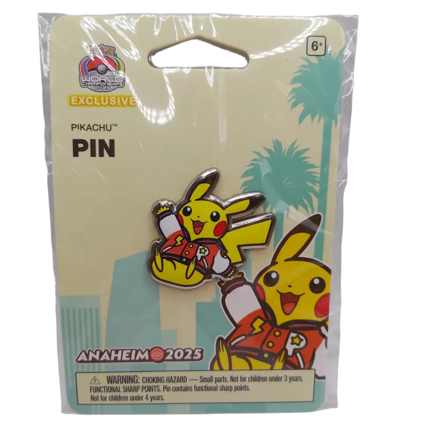 Pokemon Worlds 2025 Pikachu Pin