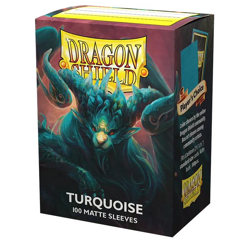 Dragon Shield Sleeves Standard Size 100pk - Matte Turquoise