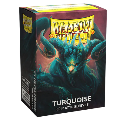 Dragon Shield Sleeves Standard Size 100pk - Matte Turquoise