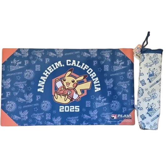 Pokemon Worlds 2025 - Anaheim Varsity Pikachu Playmat & Bag